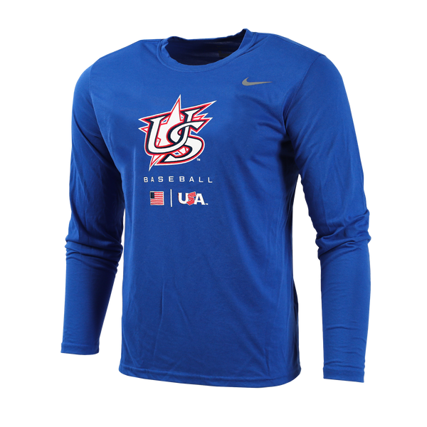 Royal Blue Essential Logo Long Sleeve Legend Tee