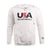 USA x Baseballism White Traditional Hoodie