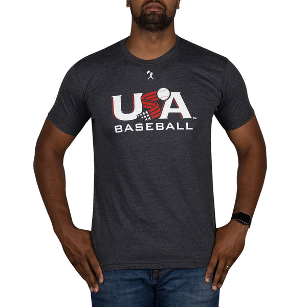 USA x Baseballism Grey Traditional Tee